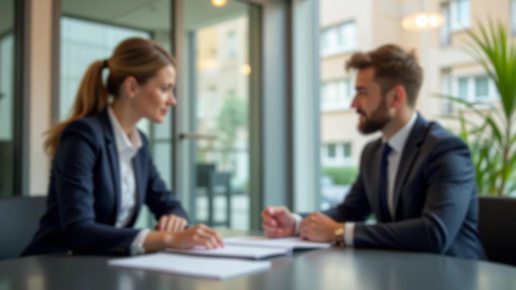 Finanzberater im Gespräch mit Klient in modernem Büro