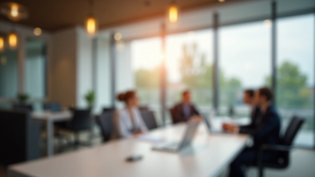 Professionelles Finanzberatungsbüro mit modernem Arbeitsbereich und Beratungsraum