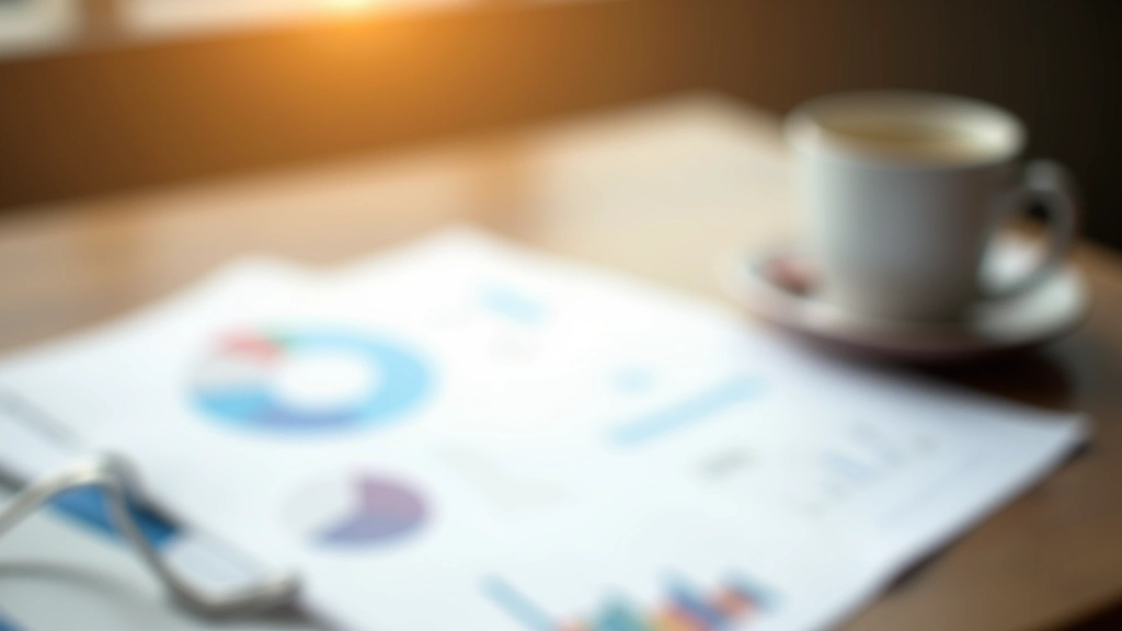 Vermögensplanung mit Diagrammen und Tabellen auf Arbeitsplatz